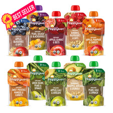 Happy Baby Organics Stage 2 4 Ounces Pack of 10 , Fruit Veggie Variety