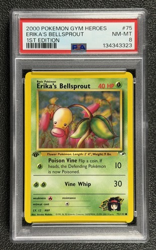Erika's Bellsprout (1st Edition) graded PSA 8 for sale on eBay