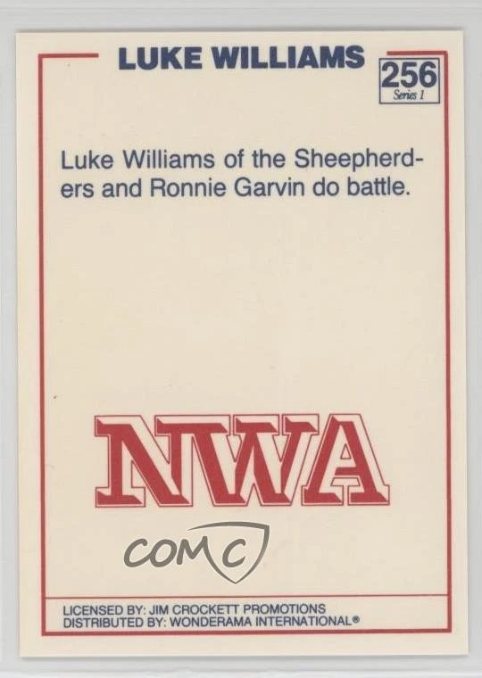 1988 Wonderama NWA Luke Williams #256 - Image 2 of 2