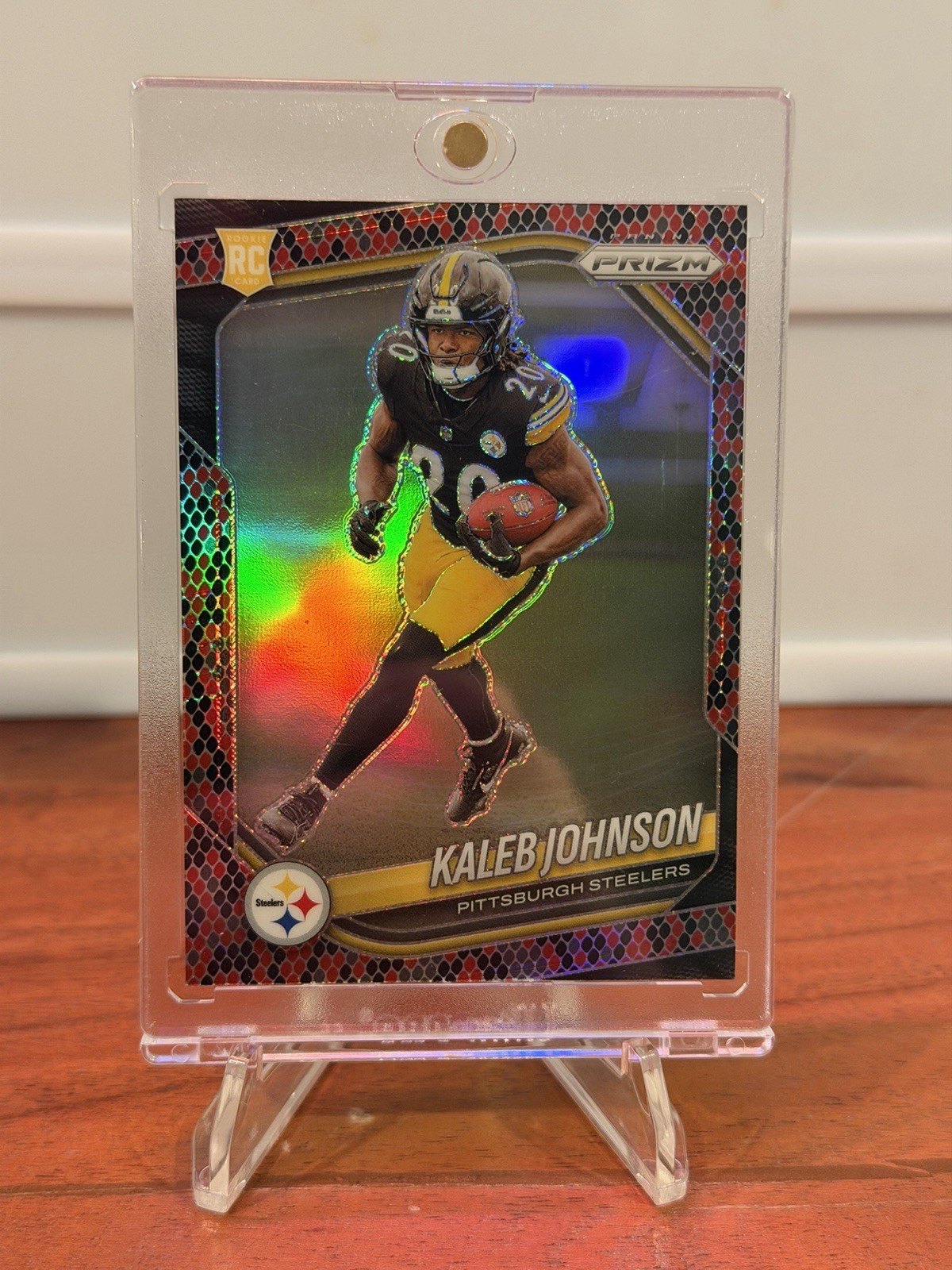 2025 Panini Prizm Kaleb Johnson RC Snake Skin Prizm - First To The Market #375