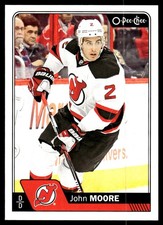 2016-17 O-Pee-Chee #445 John Moore New Jersey Devils Hockey Card
