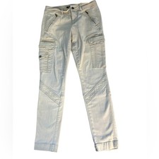 Ralph Lauren Y2K khaki denim stretch cargo pants. Size 4