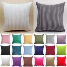 UK 12 14 16 18 20 22 24 26 28" Corduroy Cushion Cover Pillow Cases Home Decor