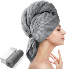 Large Microfiber Hair Towel Wrap for Women, 26" X 40" Super Absorbent