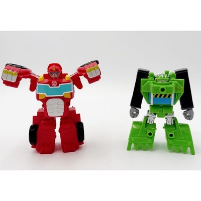 Transformers Rescue Bots Heatwave Boulder Hasbro Playskool Robot Toy Lot 2