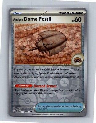 Antique Dome Fossil Common SV: Scarlet & Violet 151 152/165 NM