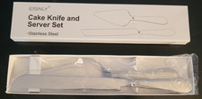 New Stainless Steel Cake Knife Server Set Wedding Serving Utensils Party