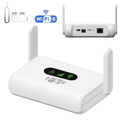 MARKENLOS 5G-LTE-Router, 300 Mbps mobiler Hotspot-SIM-Kartensteckplatz High-Gain-Antennen