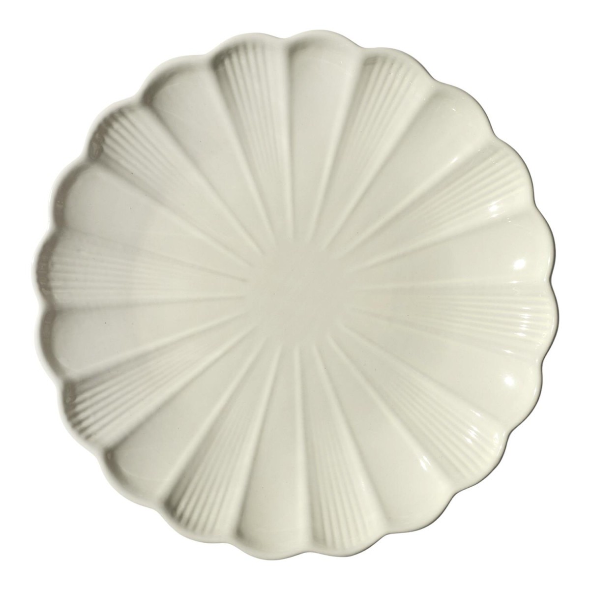 Assiettes à dessert écrues 19cm Calista service vaisselle céramique