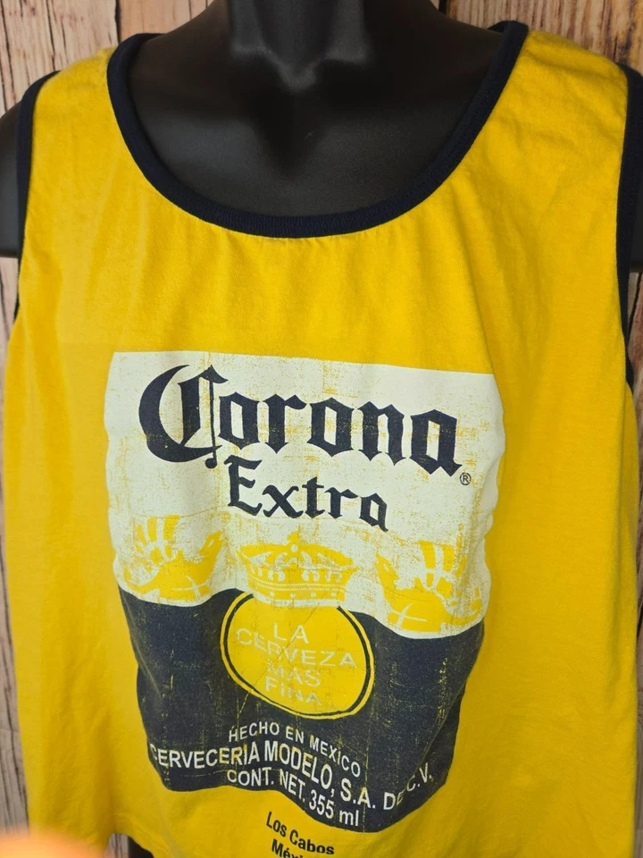 Camiseta sin mangas Corona Extra Amarilla XL Foto 2 de 4