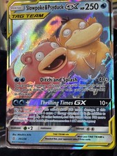 Pokémon Slowpoke & Psyduck GX Ultra Rare Holo Sm-Unified Minds 35/236 HP 250