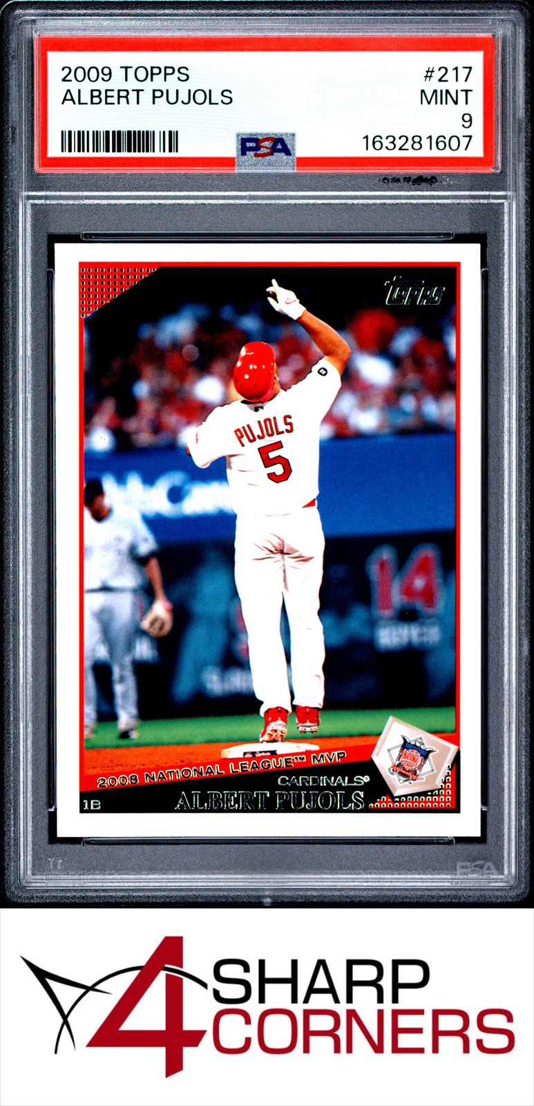 2009 TOPPS #217 ALBERT PUJOLS CARDINALS PSA 9