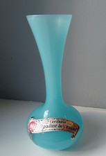 Vase bulbe bleu en opaline de Vincenzo Nason Murano vers 1960