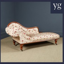 Antike englische viktorianische Chaiselongue / Tagesbett / Sofa / Couch um 1860