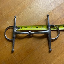 Used 5.5" Full Cheek Single Jointed Snaffle Horse Bit