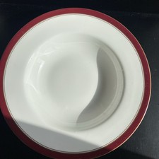 Piatto Fondo Royal Bone China Golden Burgundy