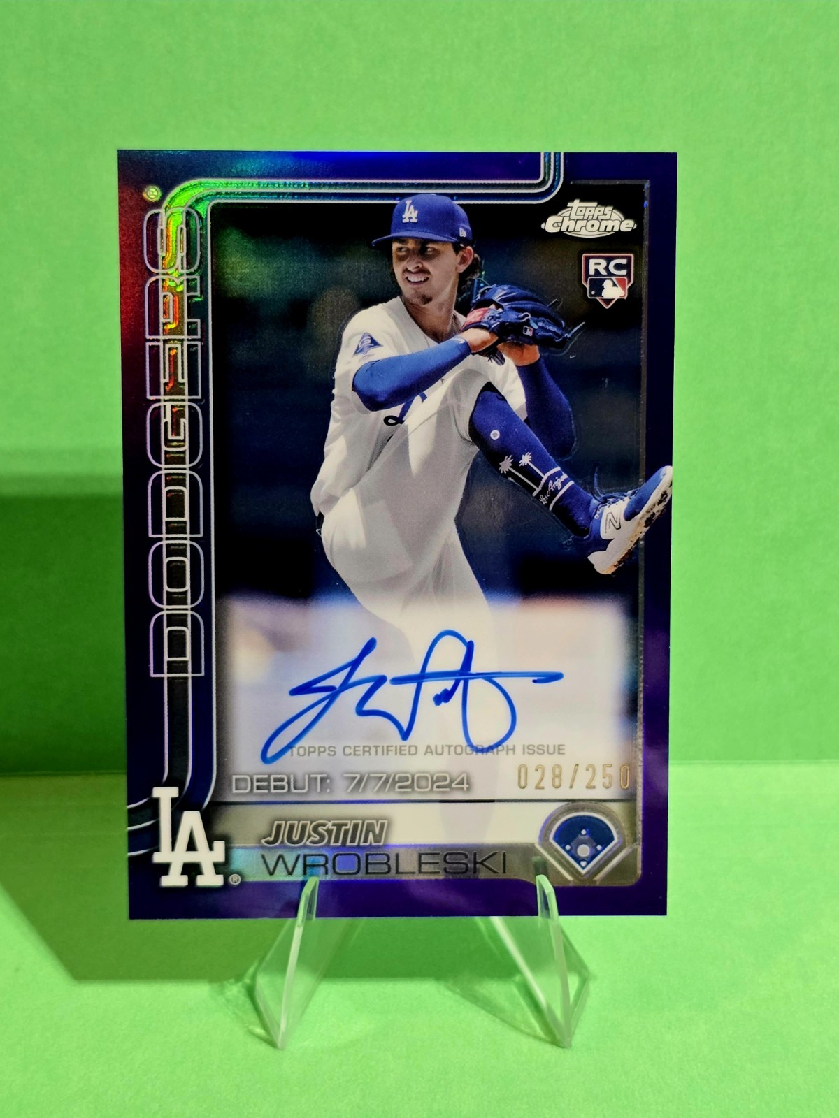 Justin Wrobleski 2025 Topps Chrome #RA-JWR Rookie Autographs