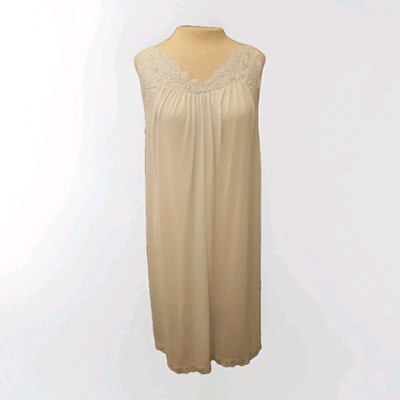 Vintage Shadow Line Light Blue Night Gown Size Large 1970's  Silky Lacy