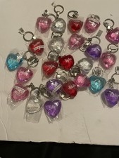 Cute Heart Keychain Customized Names Sparkle