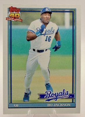 1991 Topps #600 Bo Jackson Kansas City Royals Baseball Card-NM/MT-Pack Fresh