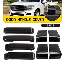 Interior Inner Carbon Fiber Door Handle Trim Cover for Ford F150 2015-2020 F-150