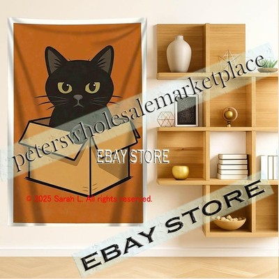 Funny Cat Wall Tapestry Home Decoration decor 39X59 in