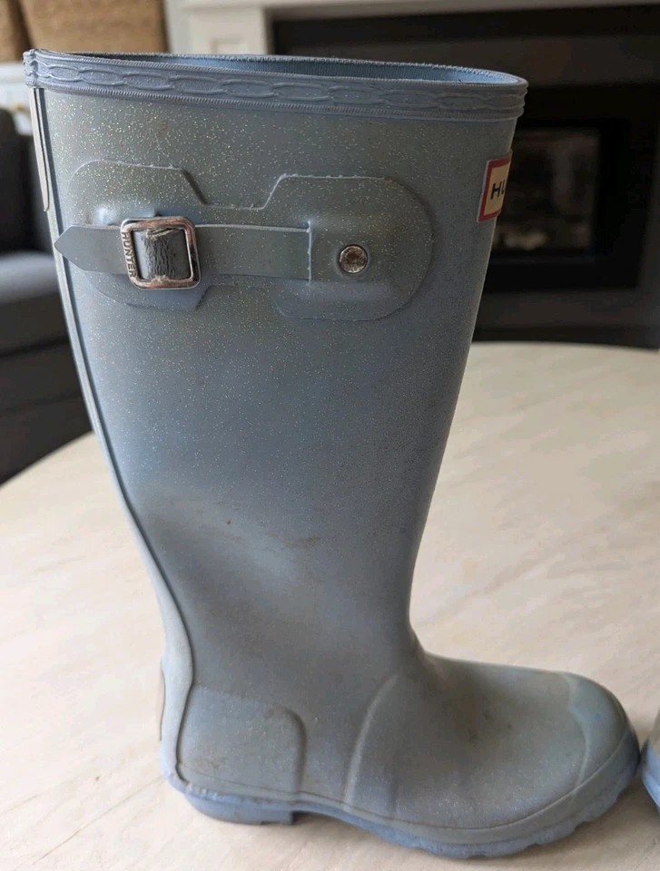 Hunter Original Botas de Lluvia Altas Azul Brillante Para Mujer UK 5 US 7 EU 38 Hechas en GB Foto 4 de 4