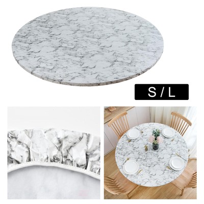 Runde Vinyl Spanntischdecke Tischdecke elastische Kante mit