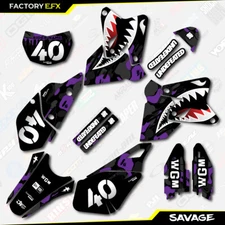 Black Purple Savage Graphic Kit fit Suzuki DRZ400SM Drz400s drz400 Supermoto DRZ