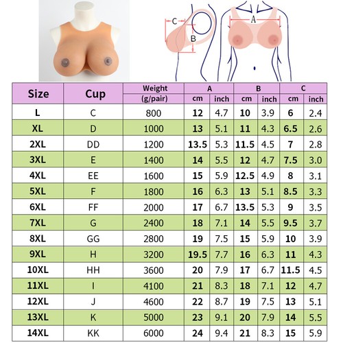 IVITA GG Cup Silikonbrüste Transgender Braun Soft Silicone Boobs Crossdresser - Bild 5 von 12