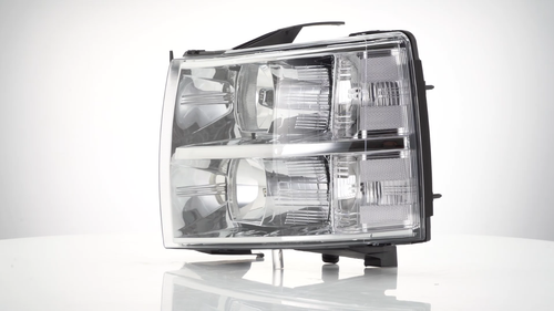 Faro transparente cromado izquierdo+derecho + bombilla LED 6000K para Chevy Silverado 2007-2014 - Vídeo 1 de 1
