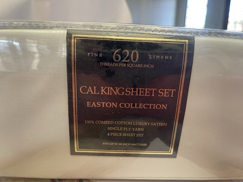 $190. Macy's Easton Cal King Sheet Set Mint Lt. Green 620 Thread 4 pc set 18" AQ - Picture 2 of 6