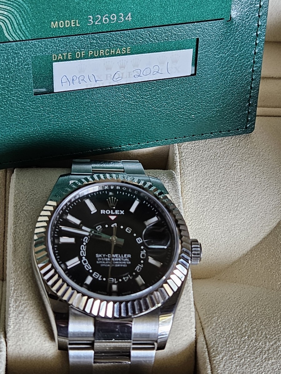 2021 Used Rolex 326934 Sky-Dweller 42mm 18K White Gold Steel