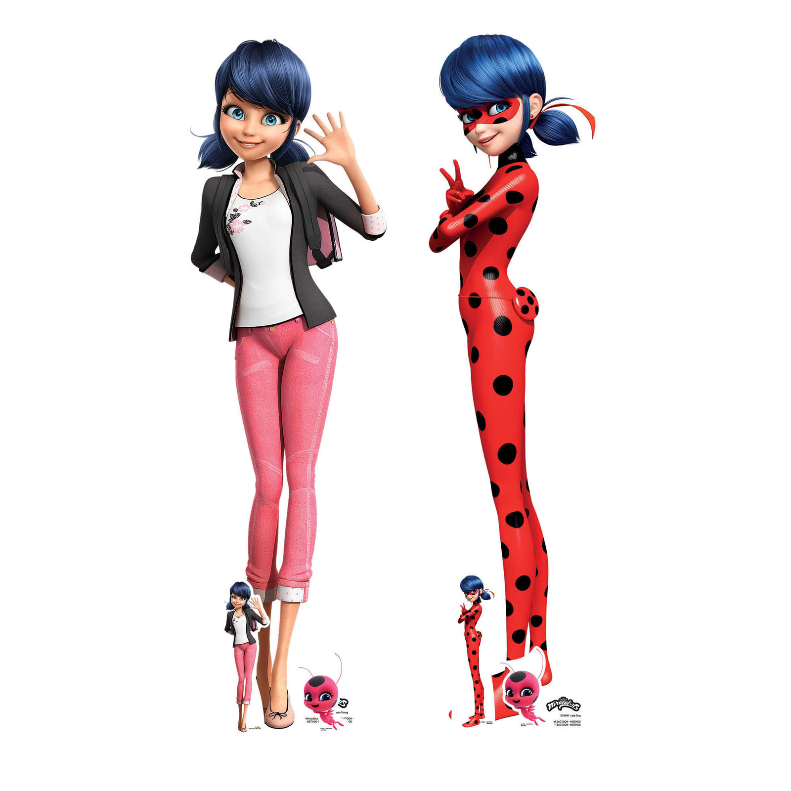 Marinette and Ladybug from Miraculous Official Cardboard Cutouts Set of 2
