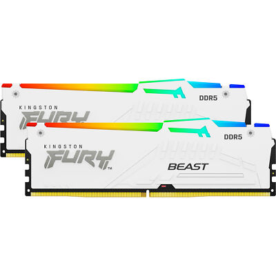 Kingston FURY DIMM 64 GB DDR5-6000 (2x 32 GB) Dual-Kit, Arbeitsspeicher, weiß