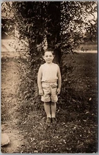 Smiling Little Boy RPPC Real Photo Postcard D593