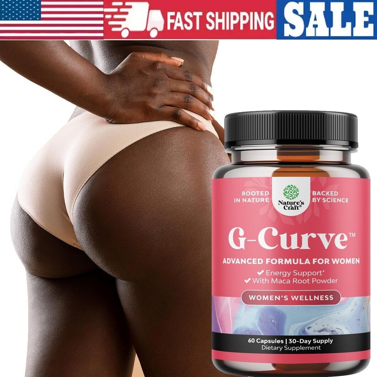 G-Curve Fast Growth Butt and Breast Bum Enhancement Pills Weight Gain Supplement