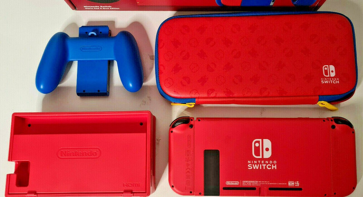 NINTENDO SWITCH MARIO LIMITED EDITION RED & BLUE VIDEO GAME NINTENDO SWITCH MARIO LIMITED EDITION RED & BLUE VIDEO GAME