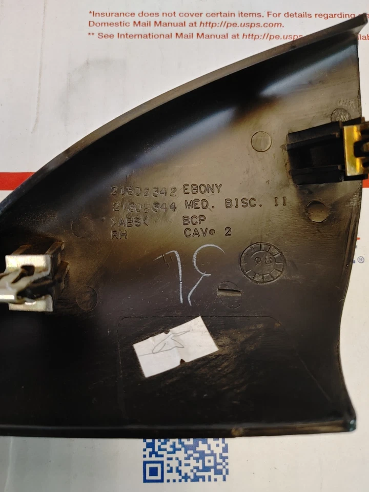 1996-2002 Saturn SL SL1 SL2 painel frontal direito do passageiro acabamento superior tampa espelho - Imagem 2 de 4