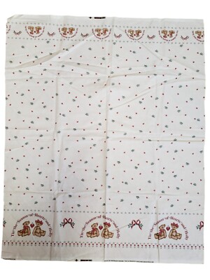 Daisy Kingdom Tis The Season Border 34114 Past & Present 1995 Beige Bears 36x44