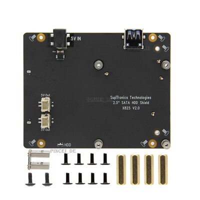 X825 V2.0 SATA SSD Expansion Board HDD Expansion Board for Raspberry Pi 4