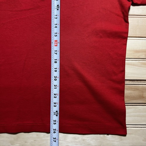 Vintage 1965 1966 Chevy Chevrolet Full Size Club Red Polo Shirt Size Large - Picture 9 of 10