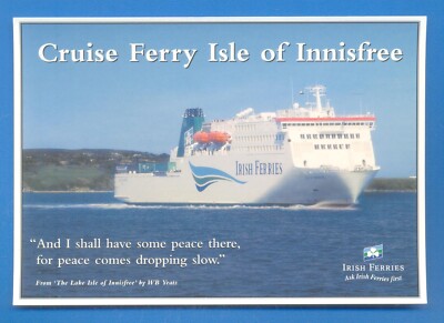 ISLE OF INNISFREE.IRISH FERRIES.POSTCARD