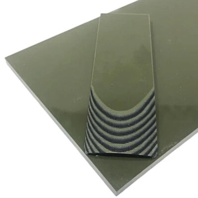 Olive Drab And Black G10 Knife Handle Material Sheet 23-1/2 X 11-1/2 X .370