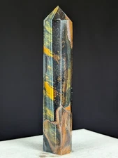 Tiger Eye Tower Blue Crystal Point Chakra Mineral