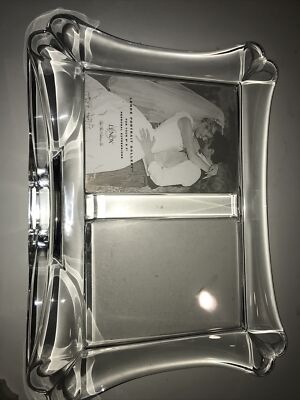 LENOX PORTRAIT GALLERY Wedding Promises Invitation Frame Crystal New Without Box