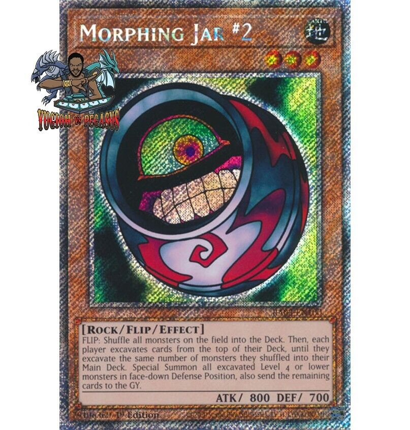 Yugioh! 1x Morphing Jar #2 RA03-EN100 Platinum Secret Rare Yugioh! 1x Morphing Jar #2 RA03-EN100 Platinum Secret Rare