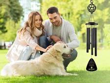 Personalized Pet Memorial Wind Chimes,Memorial Wind Chimes Gifts for Dog Loss