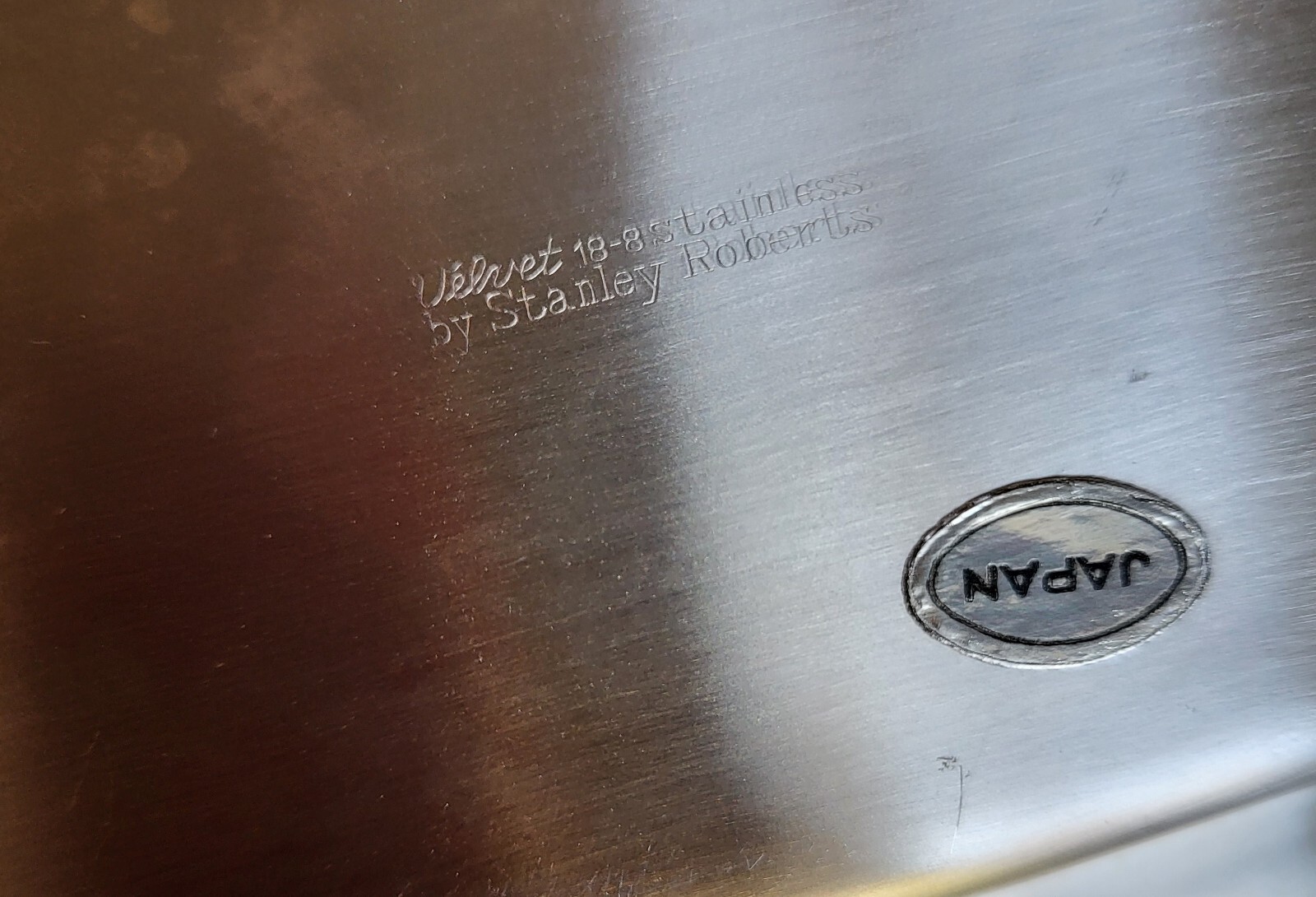 Vintage MCM Velvet stainless by Stanley Roberts covered butter dish