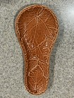 Vintage Olfaire 9.5" Orange Rust Leaf Spoon Holder Made in Portugal Pristine!